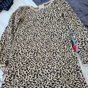 Janie and Jack cheetah print sweater dress